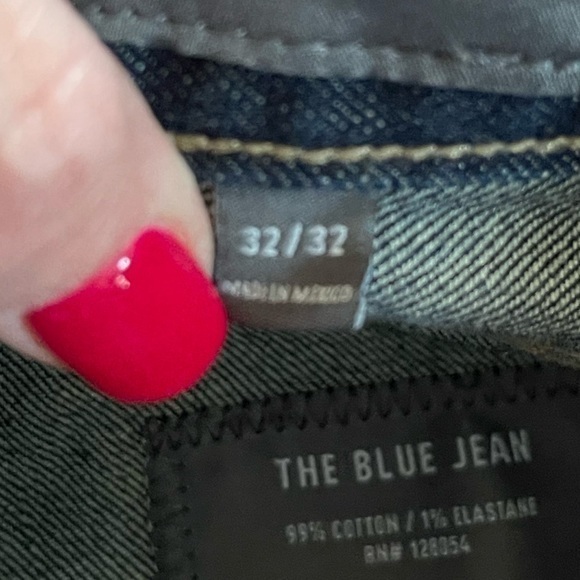 BONOBOS The Blue Jean Distressed Straight Leg Classic Stretch Size 32x32 - Picture 9 of 10